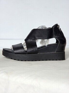 ​Steven by Steve Madden Keanna Black Strappy Gladiator Platform Heels Sz 8.5